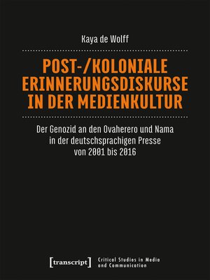 cover image of Post-/koloniale Erinnerungsdiskurse in der Medienkultur